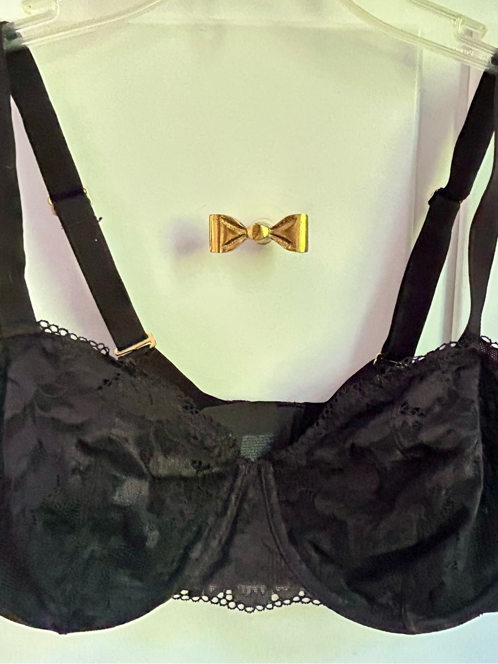 Soma Embraceable Balconette Bra 38DD Black Lace Underwire Comfort Fit - EUC